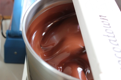In the process of making milk chocolate at the ChocoMuseo.